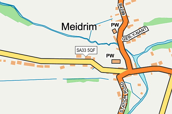 SA33 5QF map - OS OpenMap – Local (Ordnance Survey)
