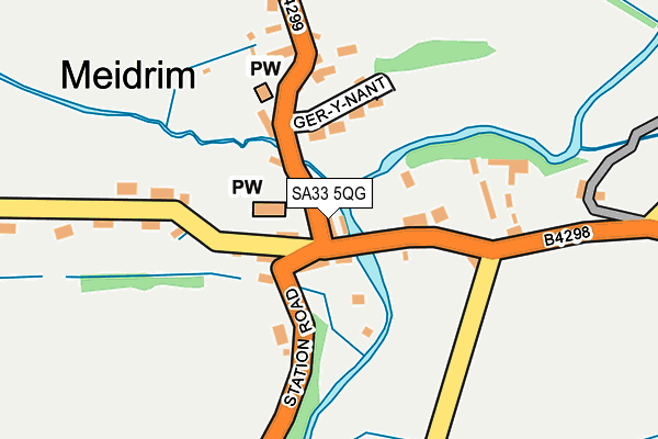 SA33 5QG map - OS OpenMap – Local (Ordnance Survey)