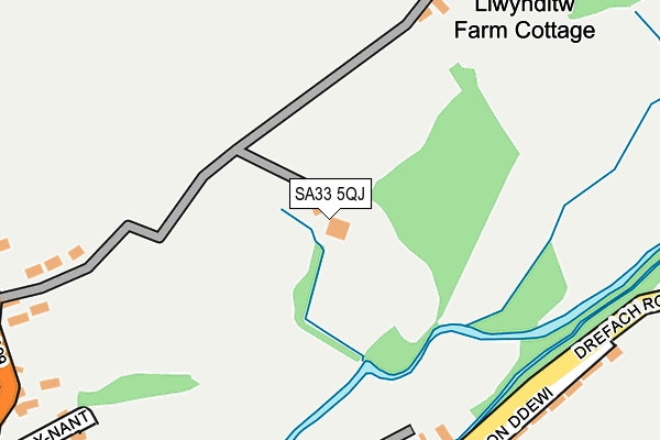 SA33 5QJ map - OS OpenMap – Local (Ordnance Survey)