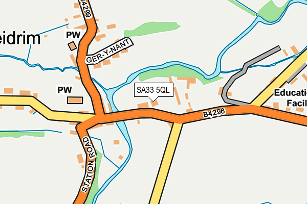 SA33 5QL map - OS OpenMap – Local (Ordnance Survey)