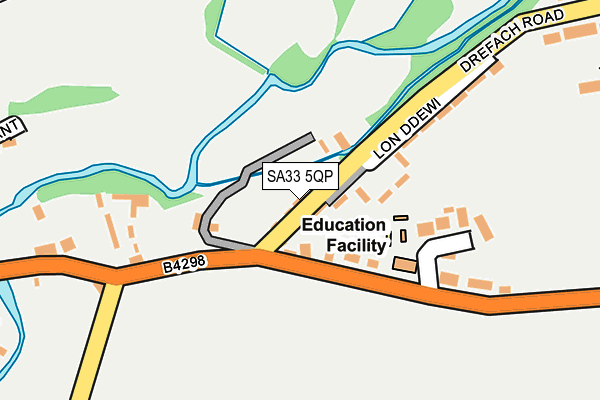 SA33 5QP map - OS OpenMap – Local (Ordnance Survey)
