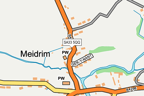 SA33 5QQ map - OS OpenMap – Local (Ordnance Survey)