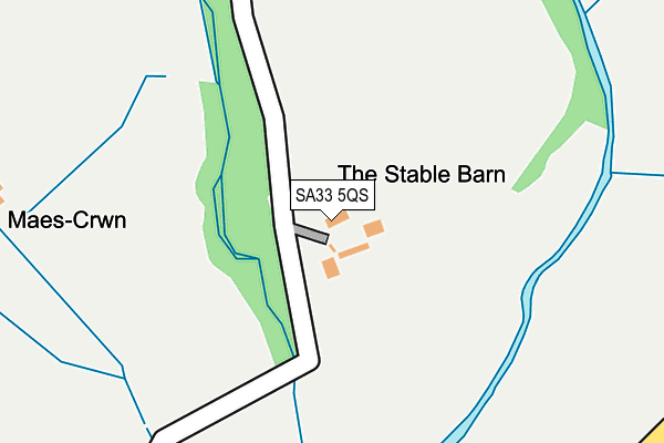 SA33 5QS map - OS OpenMap – Local (Ordnance Survey)