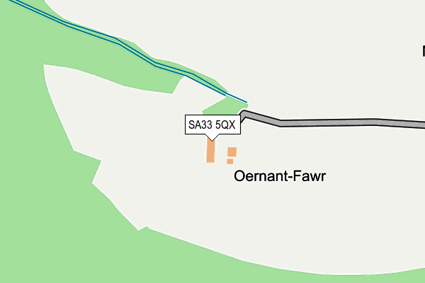 SA33 5QX map - OS OpenMap – Local (Ordnance Survey)
