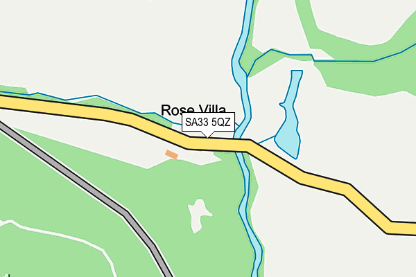 SA33 5QZ map - OS OpenMap – Local (Ordnance Survey)