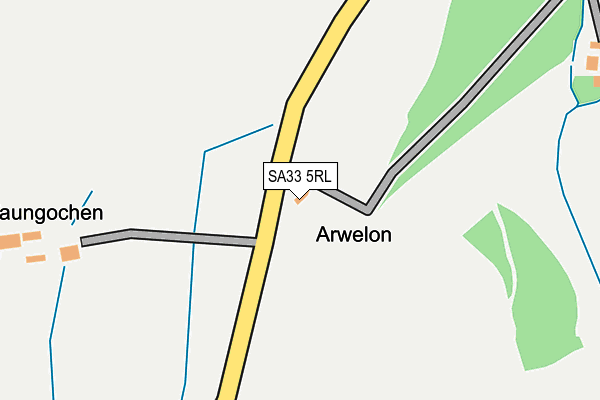 SA33 5RL map - OS OpenMap – Local (Ordnance Survey)
