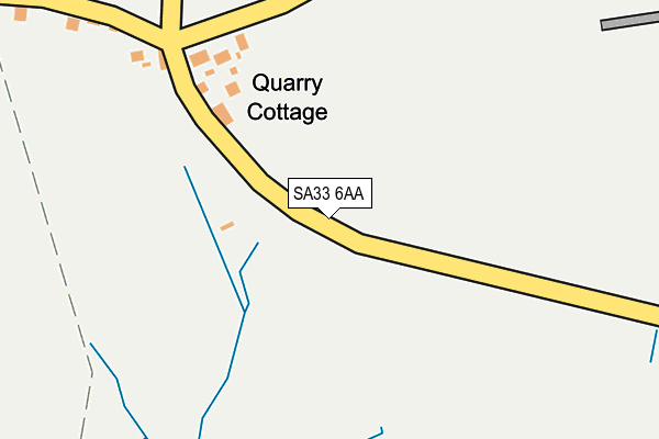 SA33 6AA map - OS OpenMap – Local (Ordnance Survey)