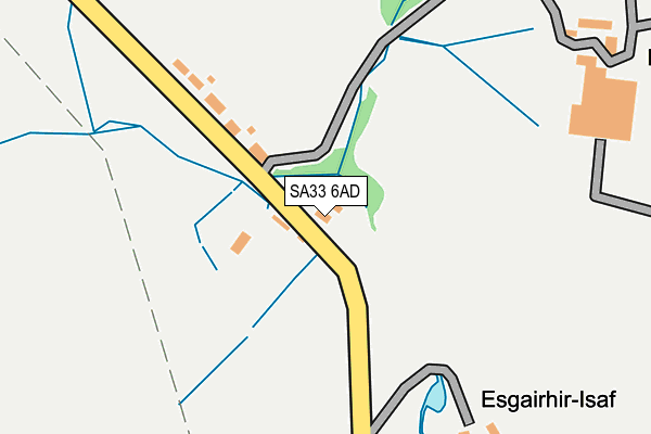 SA33 6AD map - OS OpenMap – Local (Ordnance Survey)