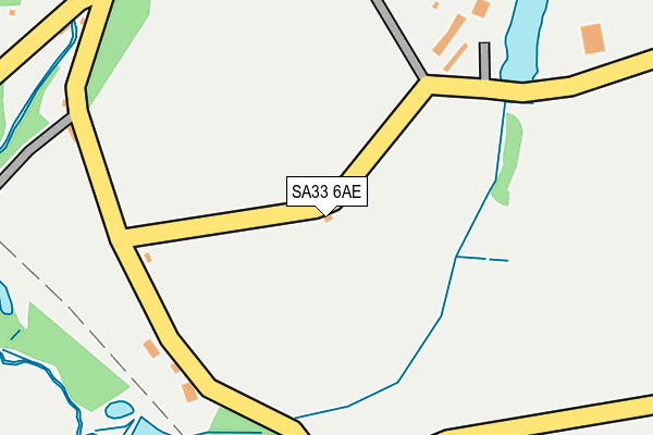 SA33 6AE map - OS OpenMap – Local (Ordnance Survey)