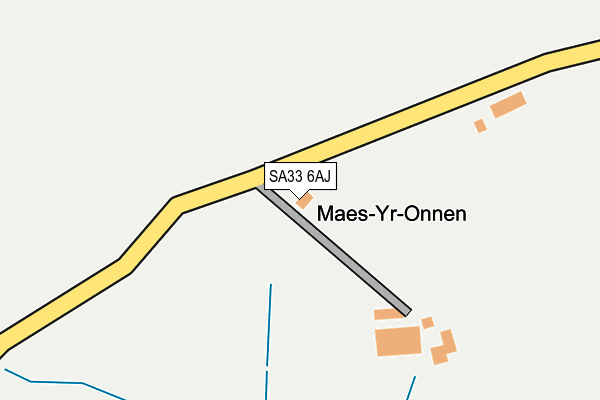 SA33 6AJ map - OS OpenMap – Local (Ordnance Survey)