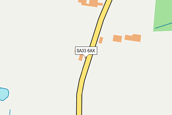 SA33 6AX map - OS OpenMap – Local (Ordnance Survey)