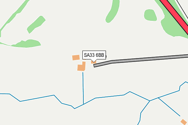 SA33 6BB map - OS OpenMap – Local (Ordnance Survey)