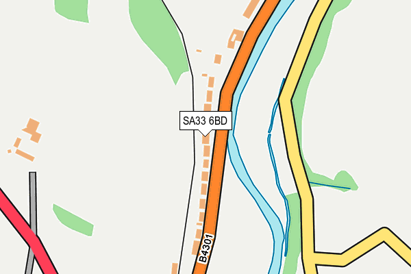 SA33 6BD map - OS OpenMap – Local (Ordnance Survey)