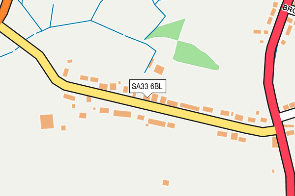 SA33 6BL map - OS OpenMap – Local (Ordnance Survey)