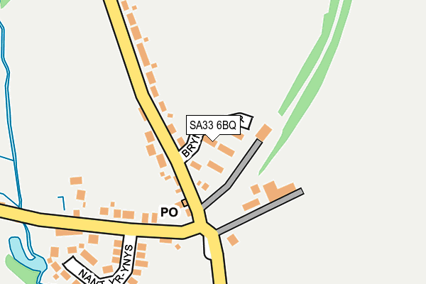 SA33 6BQ map - OS OpenMap – Local (Ordnance Survey)