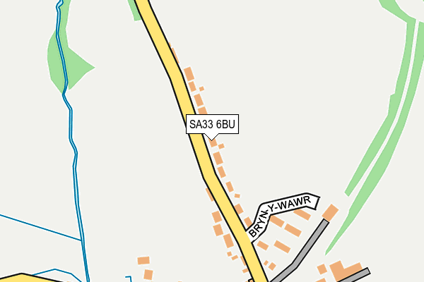 SA33 6BU map - OS OpenMap – Local (Ordnance Survey)