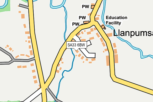 SA33 6BW map - OS OpenMap – Local (Ordnance Survey)