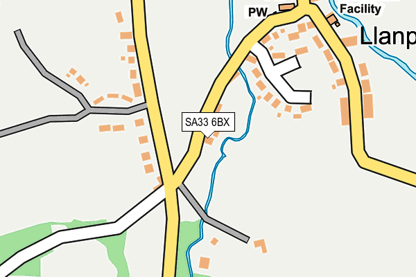 SA33 6BX map - OS OpenMap – Local (Ordnance Survey)