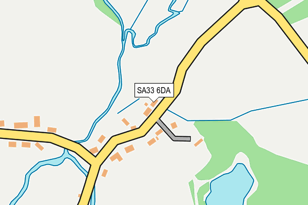 SA33 6DA map - OS OpenMap – Local (Ordnance Survey)