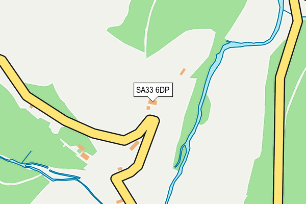 SA33 6DP map - OS OpenMap – Local (Ordnance Survey)