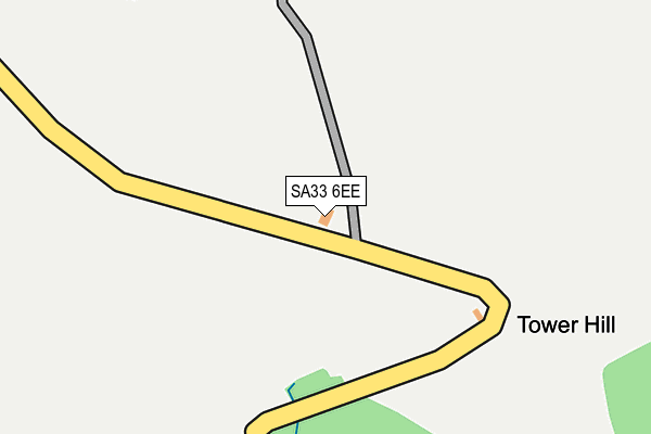 SA33 6EE map - OS OpenMap – Local (Ordnance Survey)