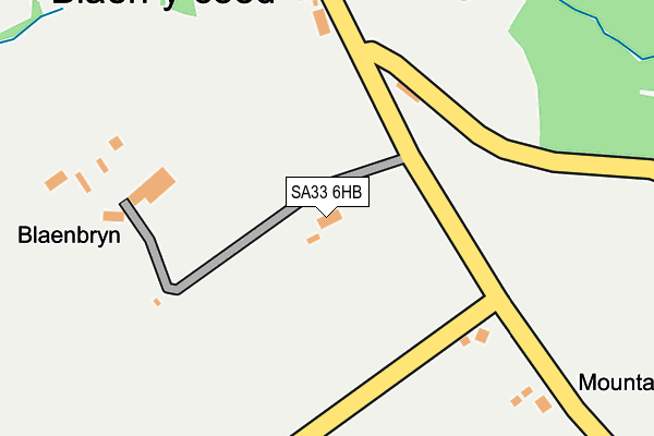 SA33 6HB map - OS OpenMap – Local (Ordnance Survey)