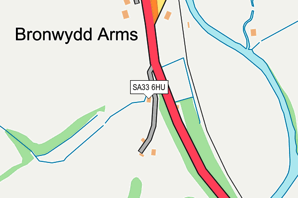 SA33 6HU map - OS OpenMap – Local (Ordnance Survey)