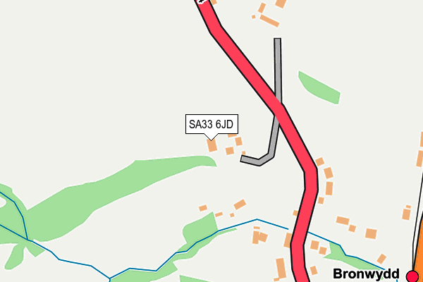 SA33 6JD map - OS OpenMap – Local (Ordnance Survey)