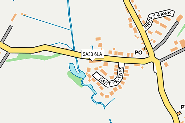SA33 6LA map - OS OpenMap – Local (Ordnance Survey)