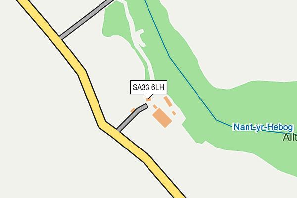 SA33 6LH map - OS OpenMap – Local (Ordnance Survey)