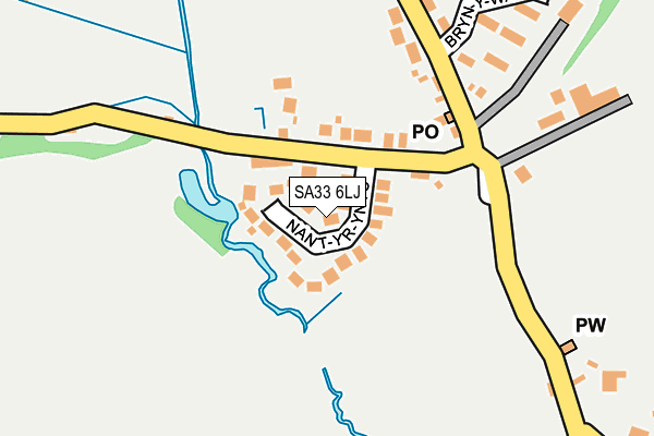 SA33 6LJ map - OS OpenMap – Local (Ordnance Survey)