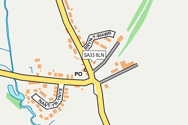 SA33 6LN map - OS OpenMap – Local (Ordnance Survey)