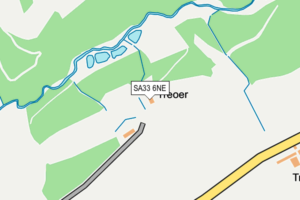 SA33 6NE map - OS OpenMap – Local (Ordnance Survey)