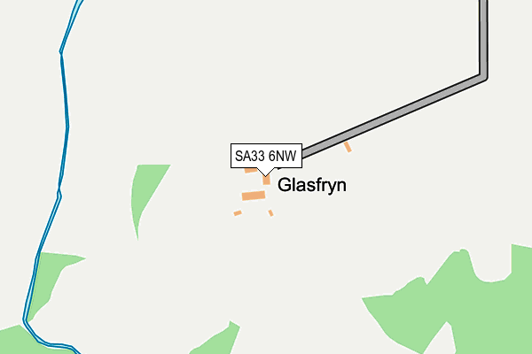 SA33 6NW map - OS OpenMap – Local (Ordnance Survey)