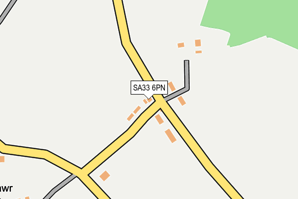 SA33 6PN map - OS OpenMap – Local (Ordnance Survey)