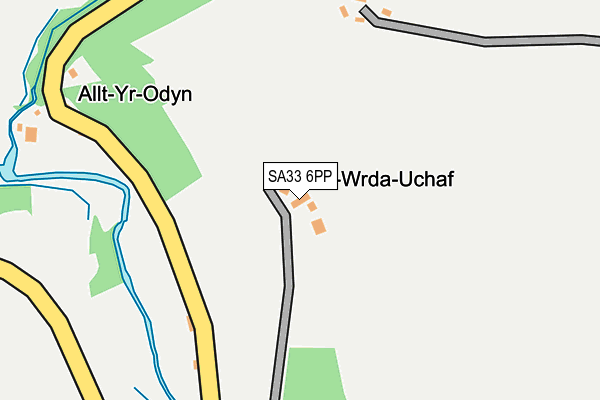 SA33 6PP map - OS OpenMap – Local (Ordnance Survey)