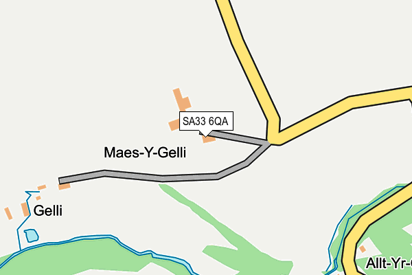 SA33 6QA map - OS OpenMap – Local (Ordnance Survey)