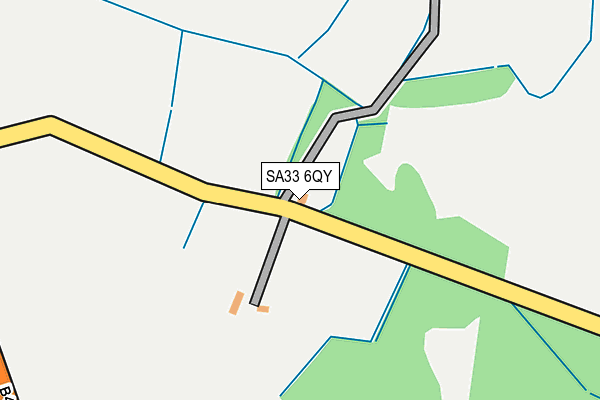 SA33 6QY map - OS OpenMap – Local (Ordnance Survey)