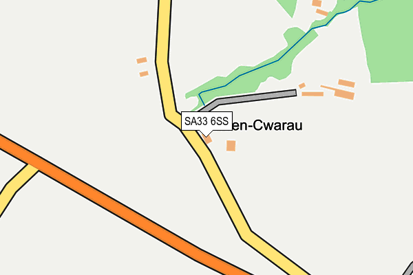 SA33 6SS map - OS OpenMap – Local (Ordnance Survey)