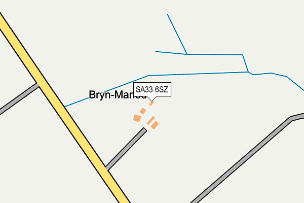 SA33 6SZ map - OS OpenMap – Local (Ordnance Survey)