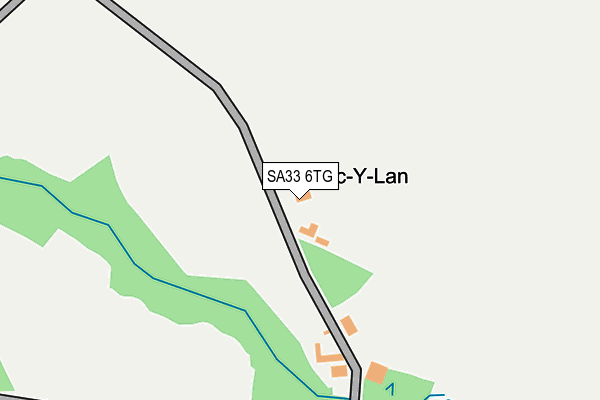 SA33 6TG map - OS OpenMap – Local (Ordnance Survey)