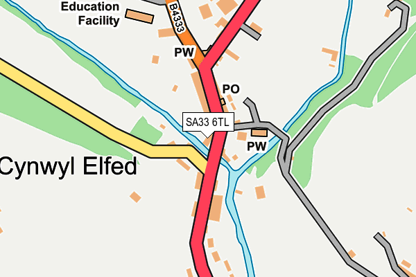 SA33 6TL map - OS OpenMap – Local (Ordnance Survey)