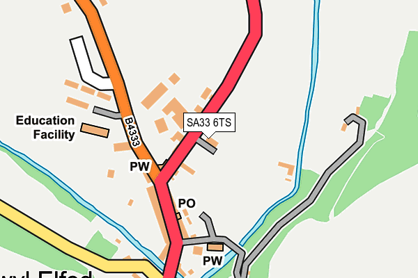 SA33 6TS map - OS OpenMap – Local (Ordnance Survey)
