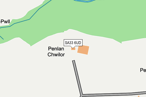 SA33 6UD map - OS OpenMap – Local (Ordnance Survey)