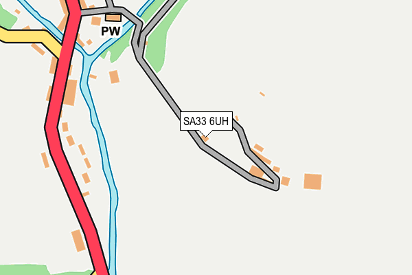 SA33 6UH map - OS OpenMap – Local (Ordnance Survey)