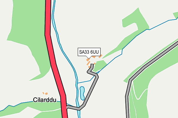SA33 6UU map - OS OpenMap – Local (Ordnance Survey)