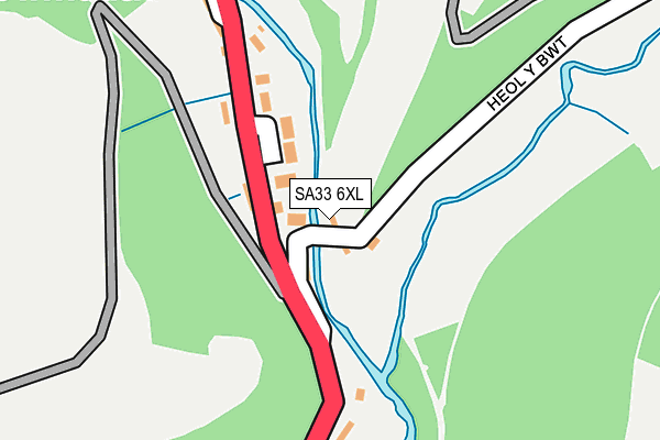 SA33 6XL map - OS OpenMap – Local (Ordnance Survey)
