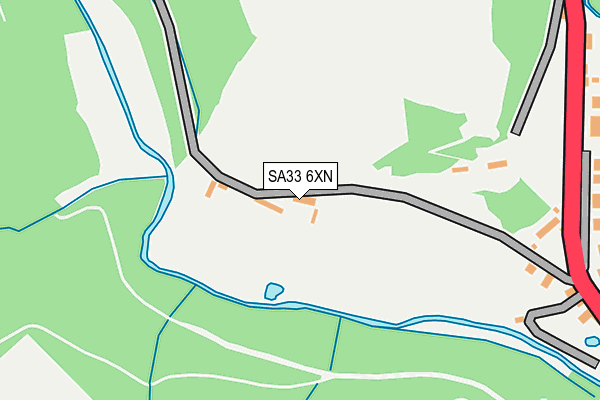 SA33 6XN map - OS OpenMap – Local (Ordnance Survey)