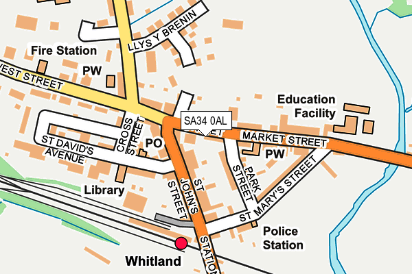 SA34 0AL map - OS OpenMap – Local (Ordnance Survey)