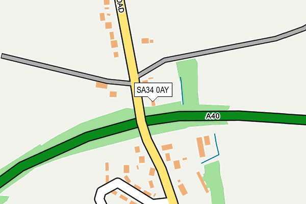 SA34 0AY map - OS OpenMap – Local (Ordnance Survey)